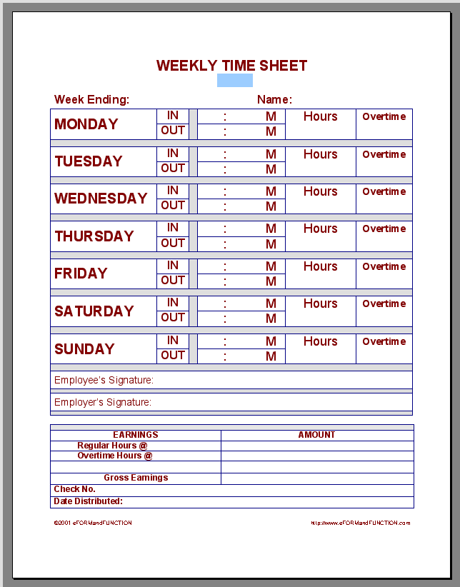 employee timesheet template. Time Sheet Templates,
