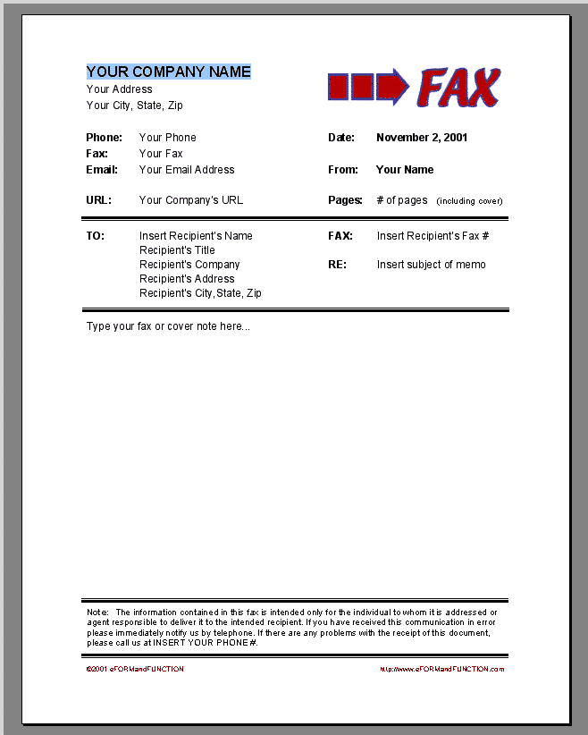 contoh fax