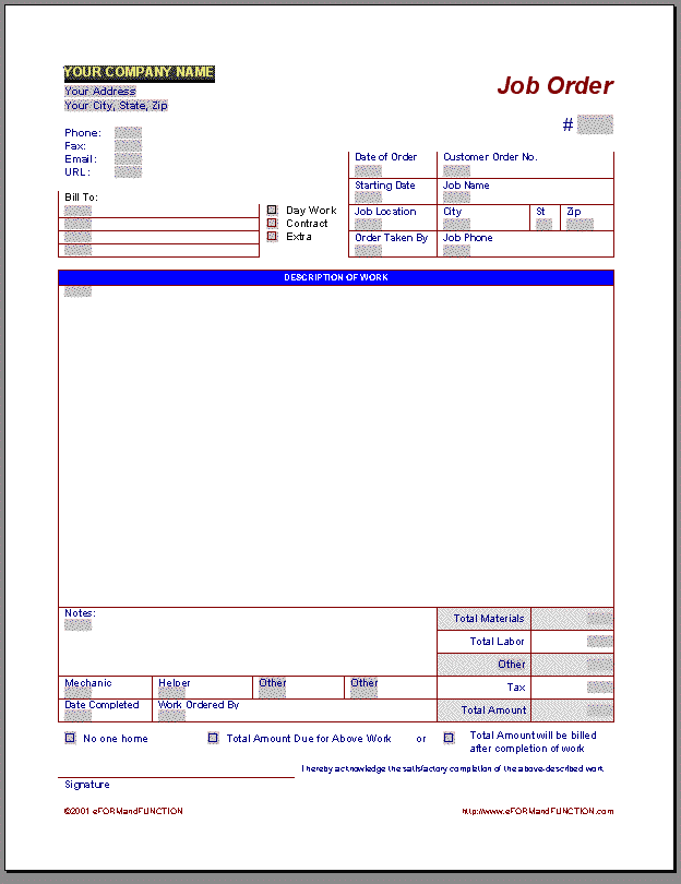 Microsoft Word Work Order Template from www.eformandfunction.com